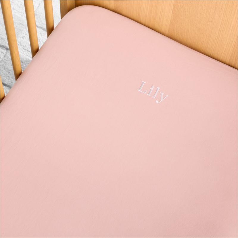 Cozy Cloud Orchid Rose 100% Organic Cotton Baby Crib Fitted Sheet - image 1 of 5