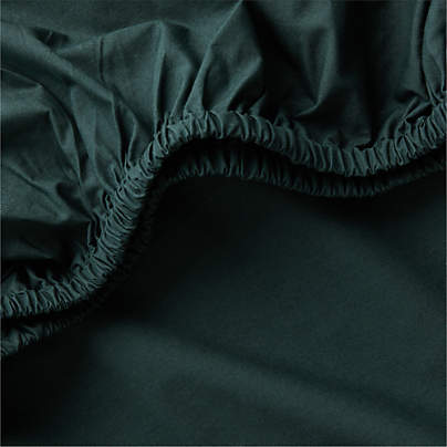 Cozy Cloud Spruce Green Washed Organic Cotton Baby Crib Fitted Sheet