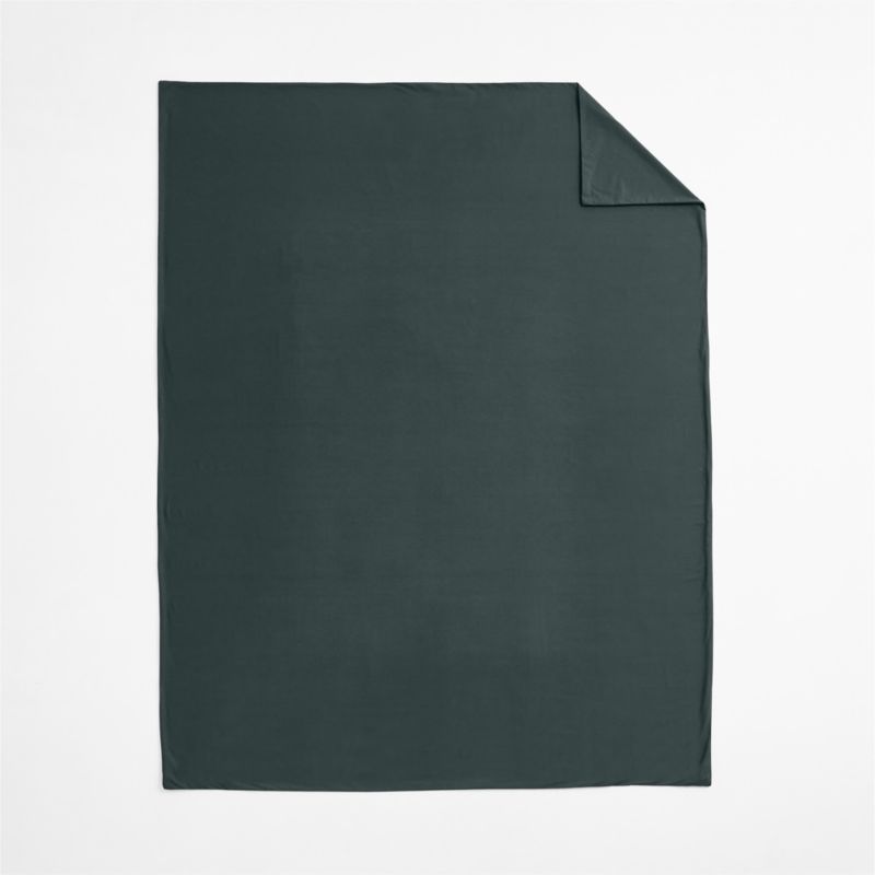 Cozy Cloud Spruce Green Organic Washed Cotton Kids Twin Duvet Cover - image 2 of 8
