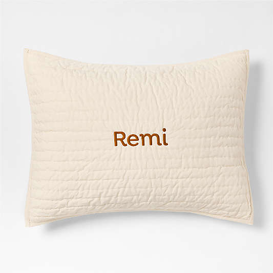 Cozy Cloud Washed Organic Undyed Cotton Kids Quilted Pillow Sham