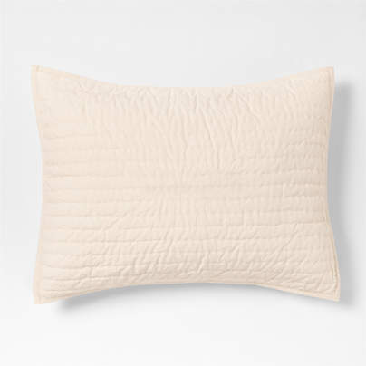 Cozy Cloud Washed Organic Undyed Cotton Kids Quilted Pillow Sham