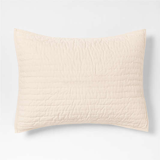 Cozy Cloud Washed Organic Undyed Cotton Kids Quilted Pillow Sham