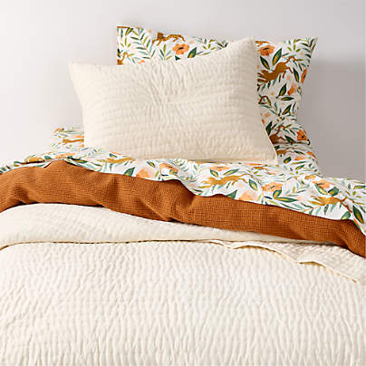 Cozy Cloud Washed Organic Undyed Cotton Kids Twin Quilt