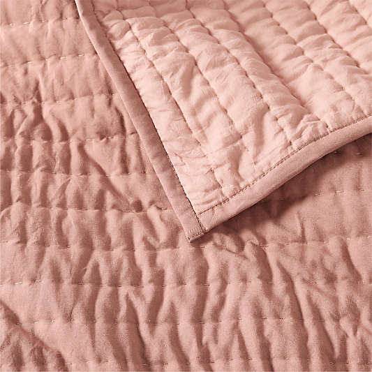 Cozy Cloud Plum Rose Washed Organic Cotton Kids Quilt