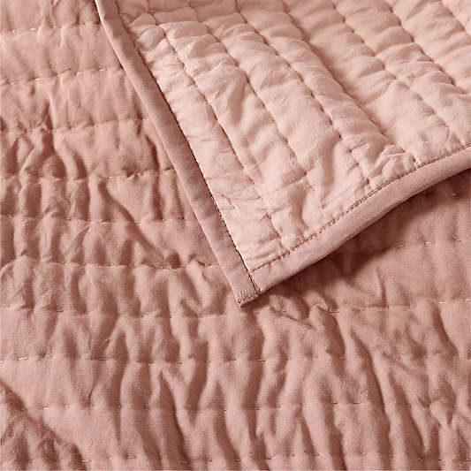 Cozy Cloud Plum Rose Washed 100% Organic Cotton Kids Twin Quilt