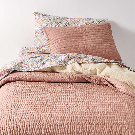 Cozy Cloud Plum Rose Washed Organic Cotton Kids Quilt