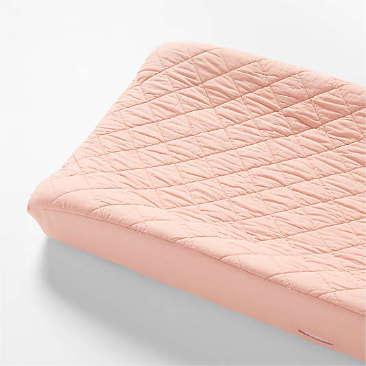 Cozy Cloud Elegant Pink Washed Organic Cotton Baby Changing Pad Cover