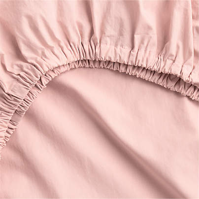 Cozy Cloud Elegant Pink Washed 100% Organic Cotton Baby Crib Fitted Sheet