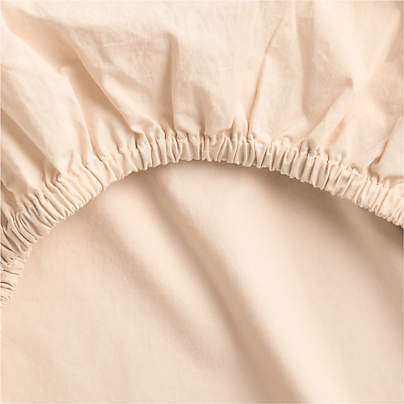 Cozy Cloud Washed Organic Undyed Cotton Baby Crib Fitted Sheet