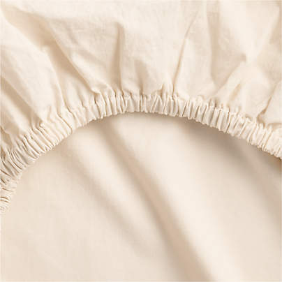 Cozy Cloud Washed Organic Undyed Cotton Baby Crib Fitted Sheet