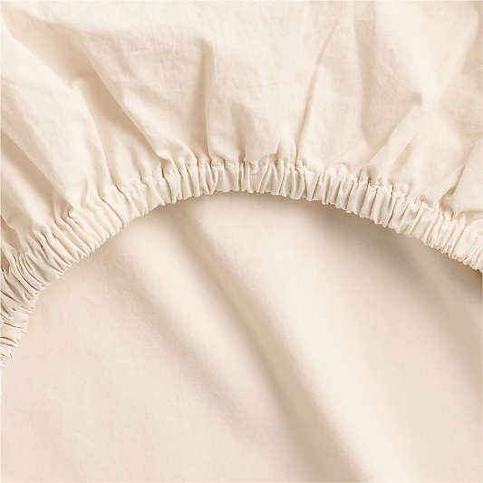 Cozy Cloud Washed Organic Undyed Cotton Baby Crib Fitted Sheet