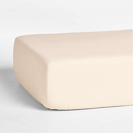 Cozy Cloud Washed Organic Undyed Cotton Baby Crib Fitted Sheet