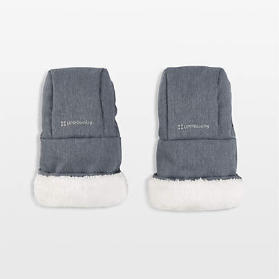 UPPAbaby CozyHandmuffs Julian Dusty Blue Melange Stroller Mittens