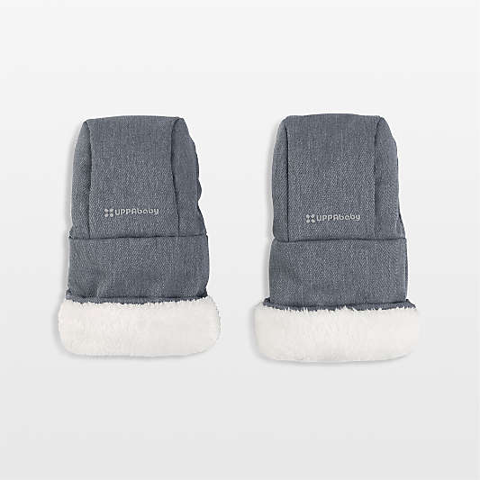 UPPAbaby CozyHandmuffs Julian Dusty Blue Melange Stroller Mittens