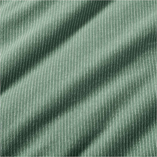 Cozysoft Organic Cotton Flannel Laurel Green Stripe Duvet Cover