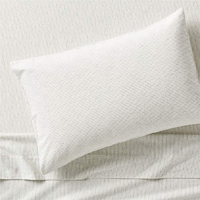 Cozysoft Organic Flannel Spruce Green Stripe Twin/Twin XL Bed Sheet Set