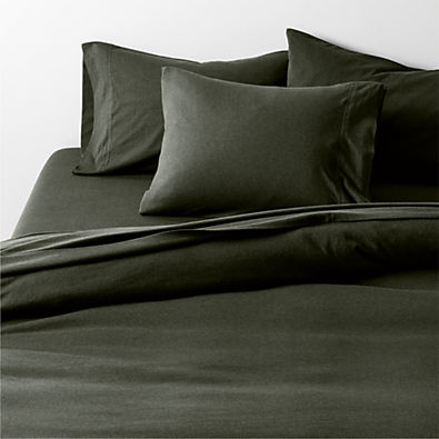 View Cozysoft Organic Cotton Jersey Ficus Green King Duvet Cover details