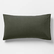 Cozysoft Organic Cotton Jersey Ficus Green King Bed Pillow Sham + Reviews | Crate & Barrel