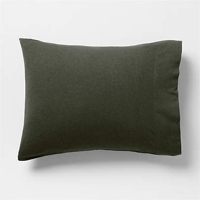 Cozysoft Organic Cotton Jersey Ficus Green Standard Bed Pillow Sham