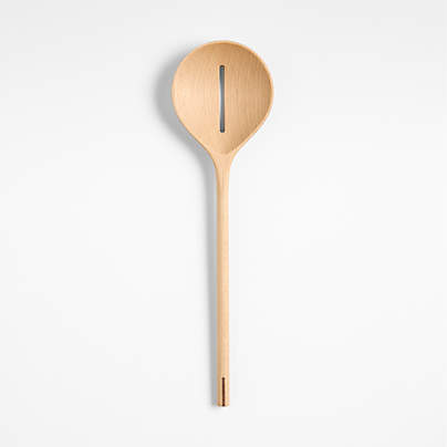 Chefs Essentials Beech Wood Slotted Spoon with Walnut Joinery by Daniel Humm