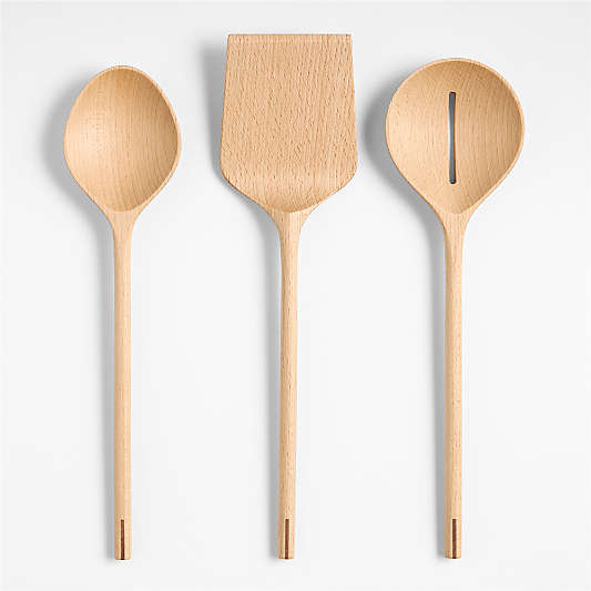 Chefs Essentials Beech Wood Slotted Spoon with Walnut Joinery by Daniel Humm