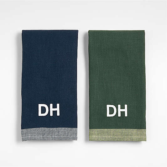 Elements Green and Blue Organic Cotton Kitchen Towel, Set of 2 by Daniel Humm