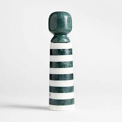View Geneve Green and White Marble Salt Mill by Daniel Humm details