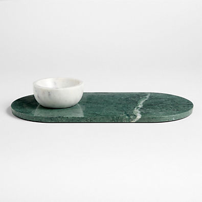 View Geneve Green Marble Serving Board & Bowl Set by Daniel Humm details