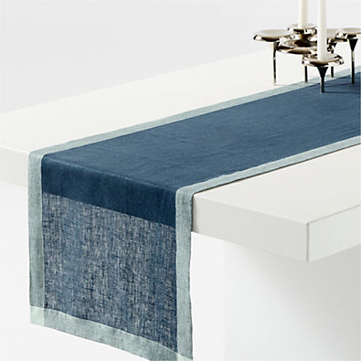 View Berry Blue Solid Harmonic 120" Table Runner by Daniel Humm details