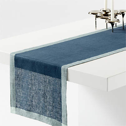 Berry Blue Solid Harmonic 120" Table Runner by Daniel Humm