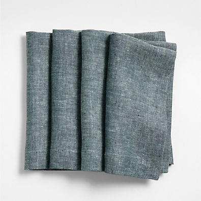 View Harmonic Berry Blue Twill Napkin by Daniel Humm, Set of 4 details