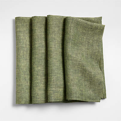 Harmonic Ficus Green Twill Napkin by Daniel Humm, Set of 4