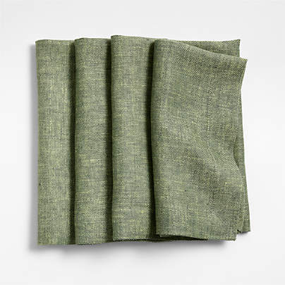 Harmonic Ficus Green Twill Napkin by Daniel Humm, Set of 4