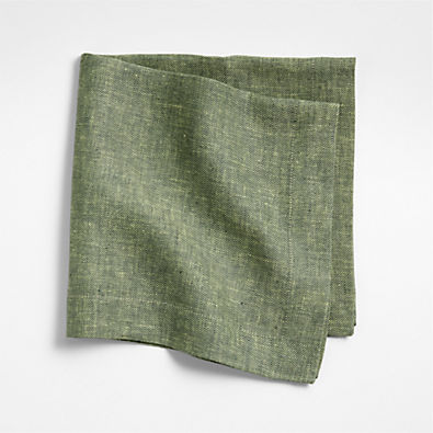 View Harmonic Ficus Green Twill Napkin by Daniel Humm details