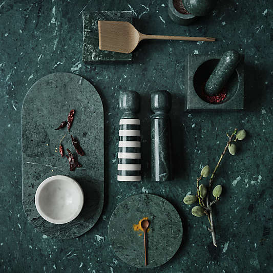 Geneve Green and White Marble Salt Mill by Daniel Humm