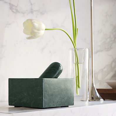 View Geneve Green Marble Mortar and Pestle by Daniel Humm details