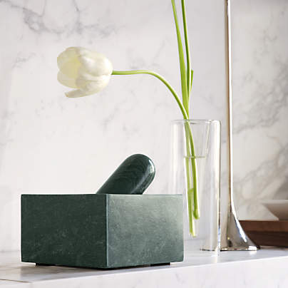 Geneve Green Marble Mortar and Pestle by Daniel Humm