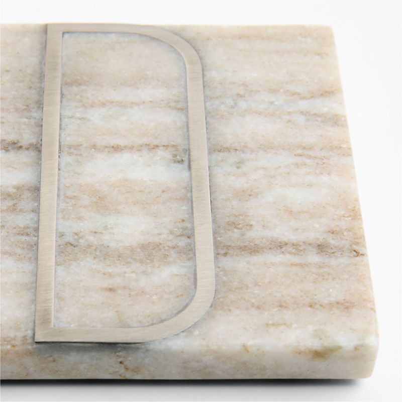 Tuscan Kitchen Marble "D" Monogram Coasters, Set of 4 - image 2 of 4