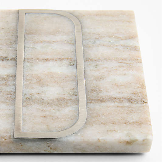 Tuscan Kitchen Marble Monogram Coasters, Set of 4