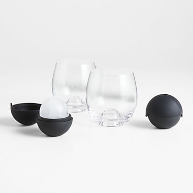 View Double Old-Fashioned Glasses and Ice Mold Set details