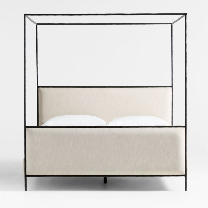 Dahlia Hand-Forged Steel Framed Upholstered Canopy King Bed - image 0 of 9