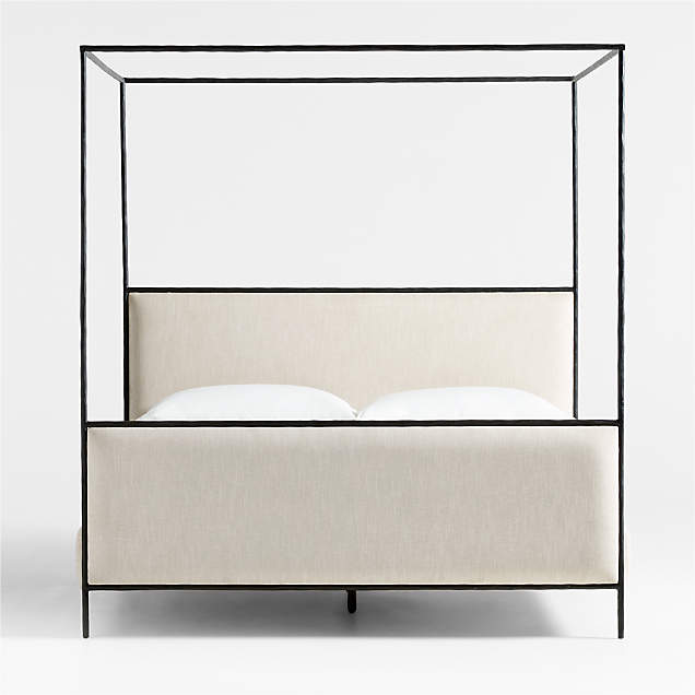Gracia King Upholstered Canopy Bed + Reviews Crate & Barrel