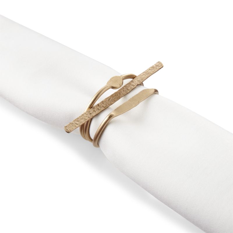 Dainty Gold Napkin Rings, Set of 3