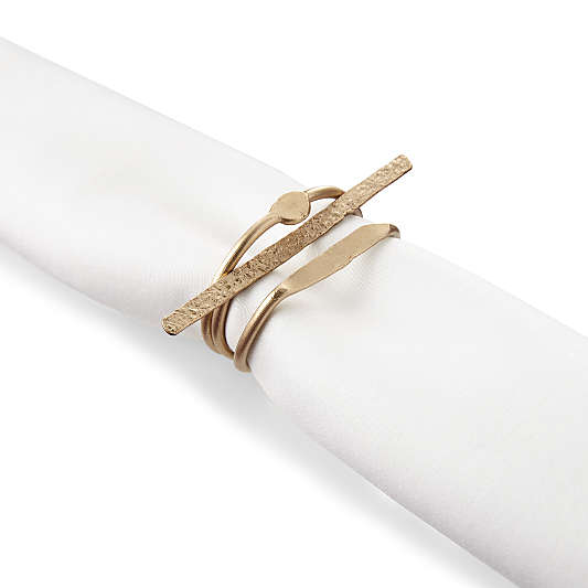 Dainty Gold Napkin Rings, Set of 3