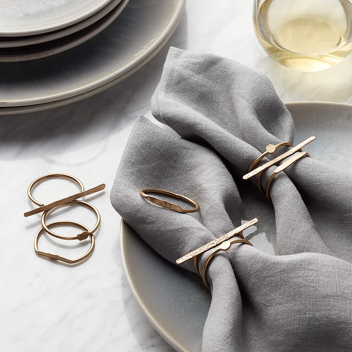 Gold 'Christmas Tree' Style Handmade Napkin Rings (set of 4) – The Modern  Houseware