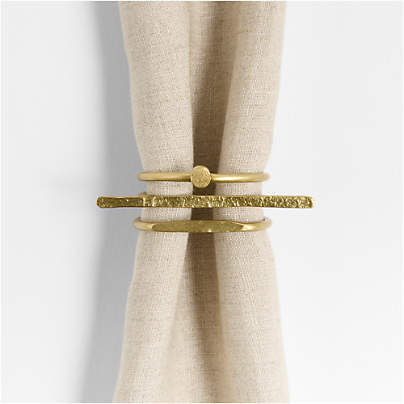 Dainty Gold Napkin Rings, Set of 3