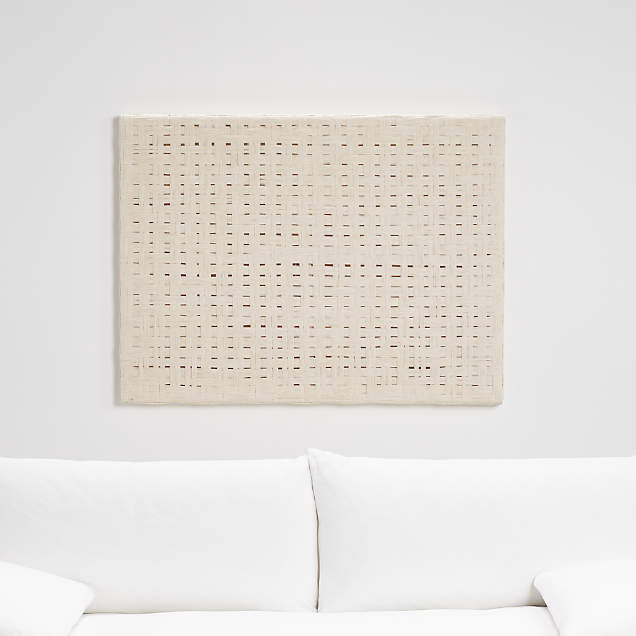 'Dark Modern Moment' Framed HandPainted Raw Canvas Wall Art 49"x81" + Reviews Crate & Barrel