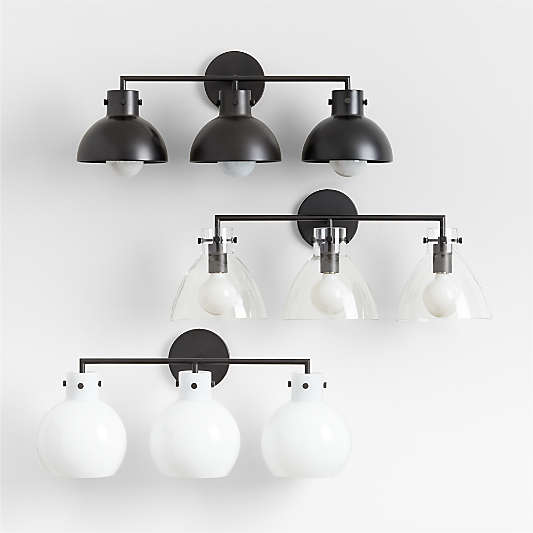 Dakota Black 3-Light Wall Sconce