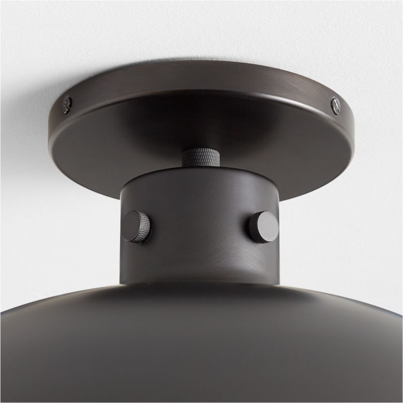 Dakota Black Flush Mount Light with Large Black Dome - image 3 of 4