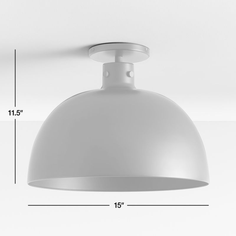 View Dakota Black Flush Mount Light with Large Black Dome - image 2 of 5